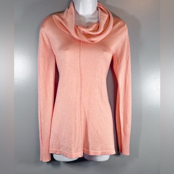 GB New York Peach Cowl Neck Long Sleeve Knit Top – Size S - Picture 3 of 9
